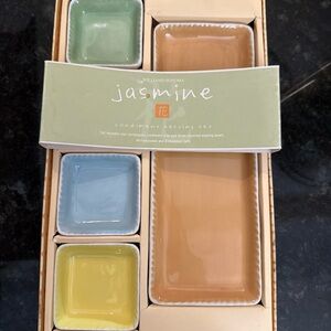Williams Sonoma Jasmine Multicolor Condiment Set